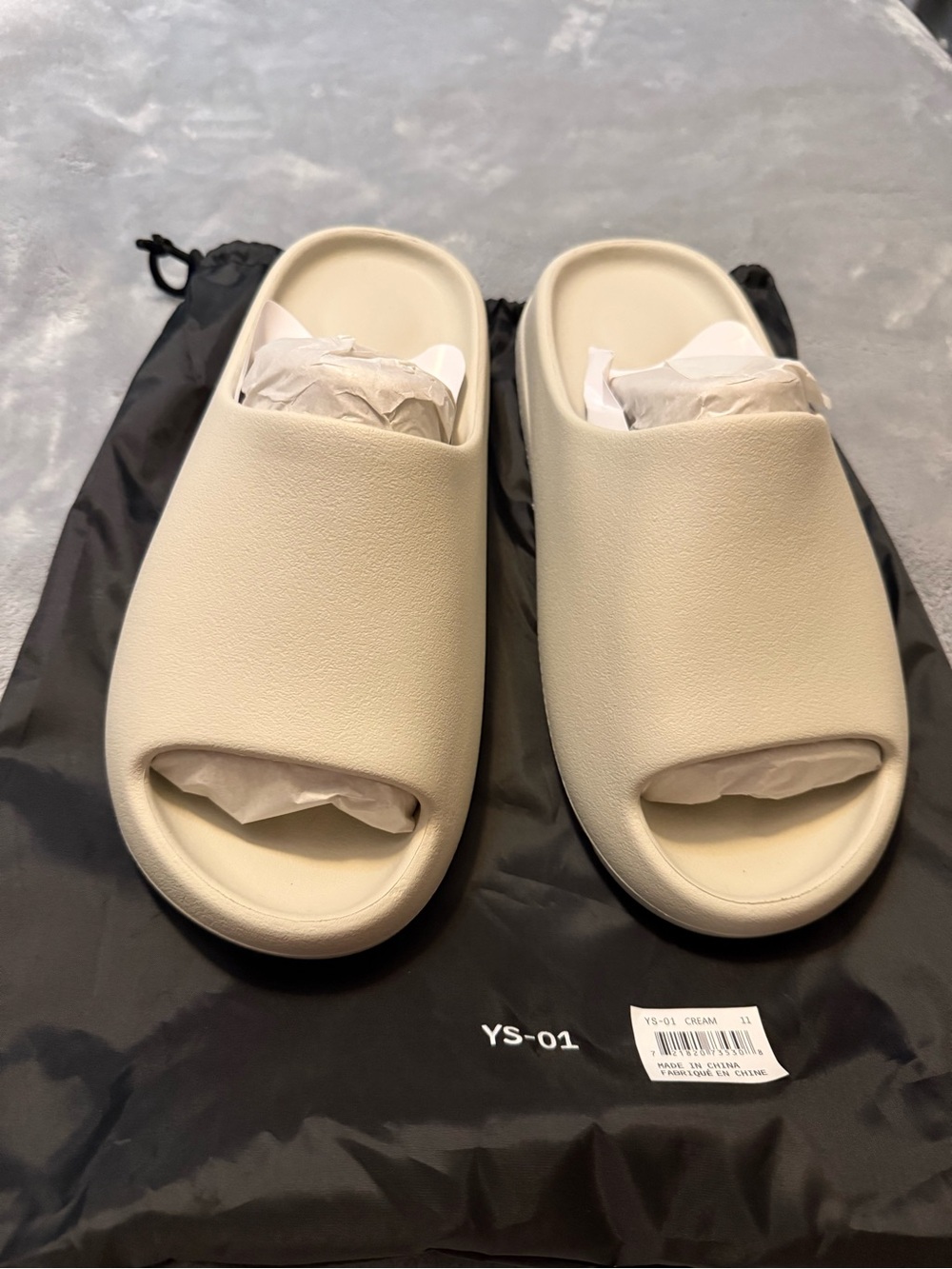 Yeezy YS-01 Slide Sandals in Cream